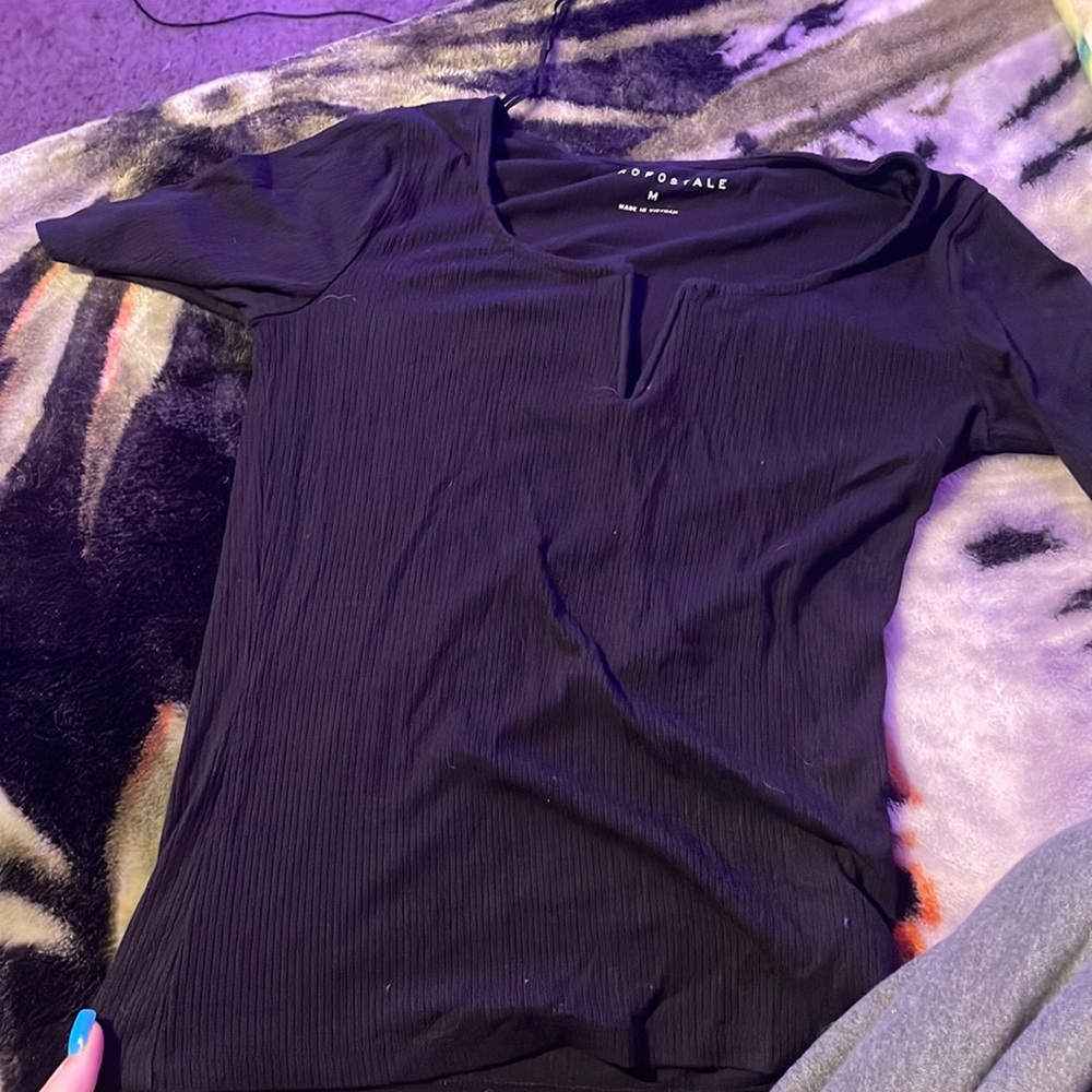 Black aeropostale V neck short sleeve dress Tee